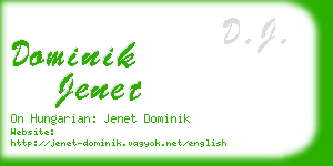 dominik jenet business card